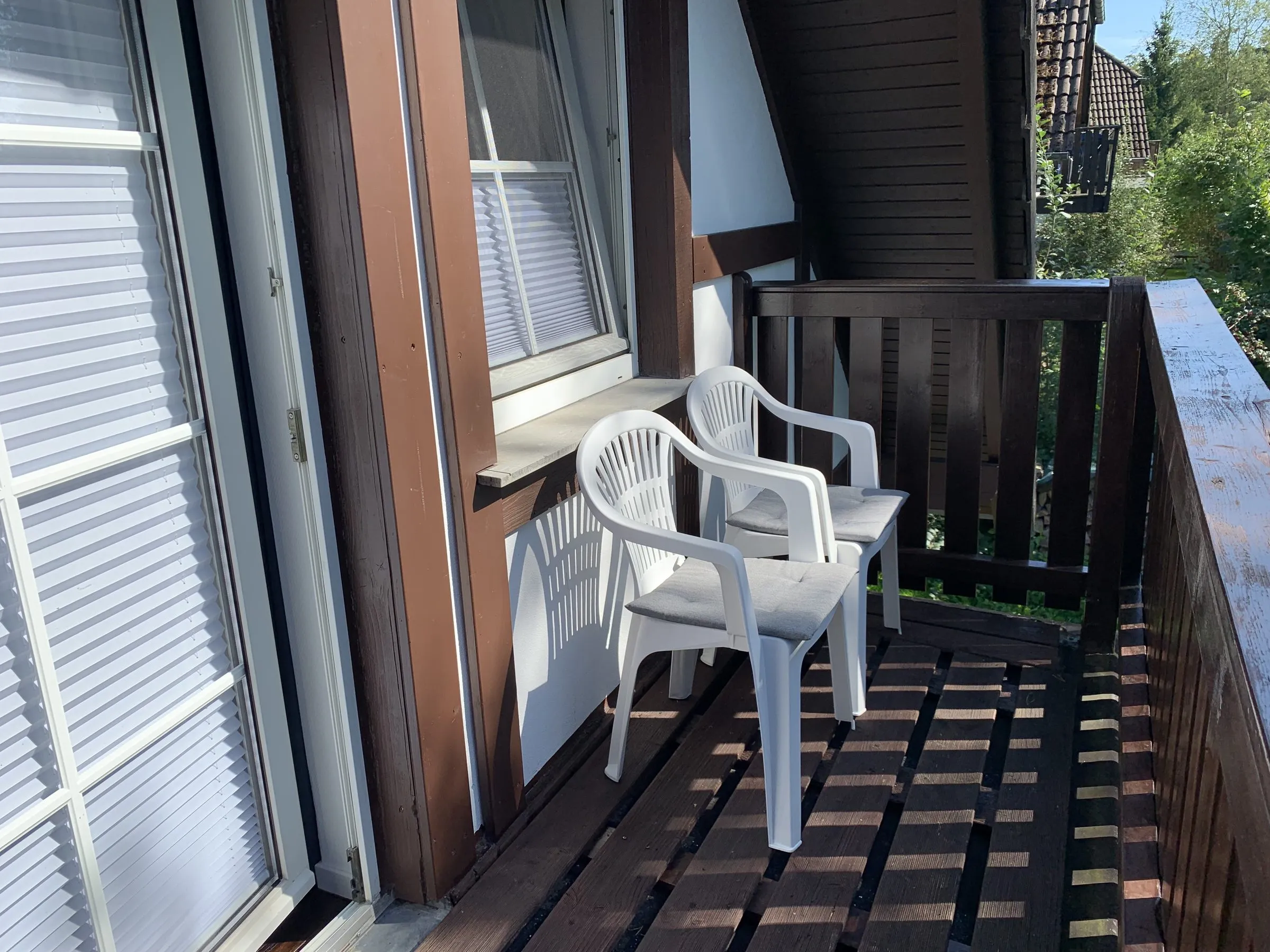 Balkon am Schlafzimmer im Dachgeschoss